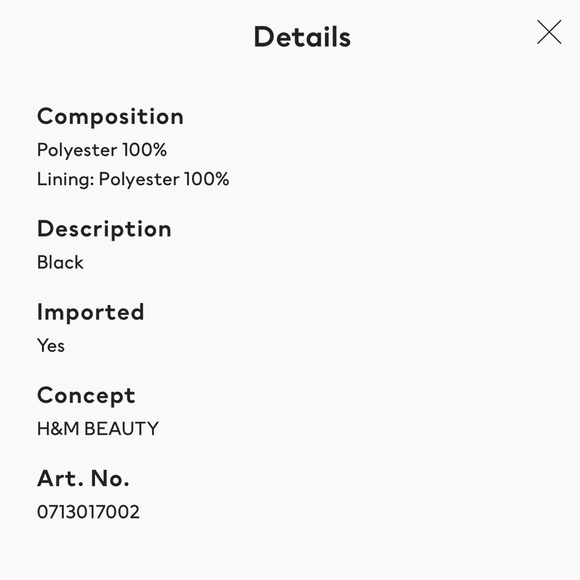 NWT H & M Black Beaded Make Up Bag - Picture 4 of 5